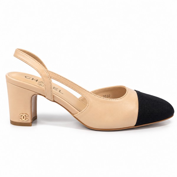 کفش زنانه شنل Slingback بژ مشکی